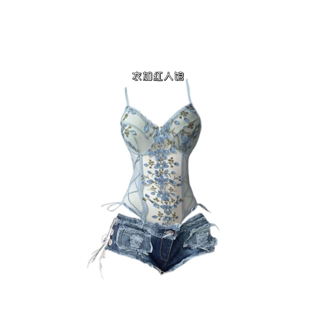 Jeans - 섹시한 란제리, 핫한 여성 란제리, 파란색