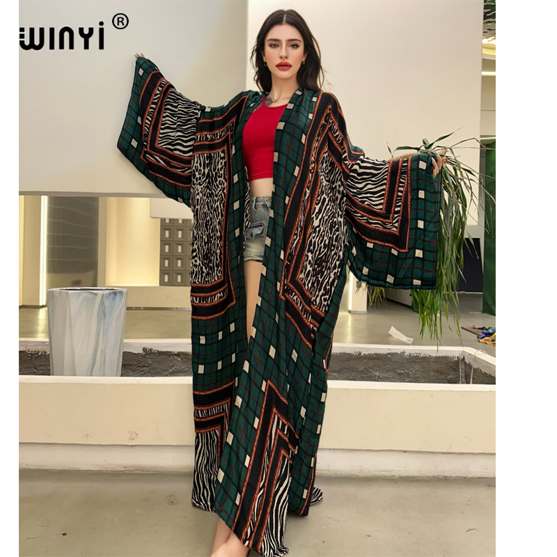 Boho Summer Beach Maxi Dress - WINYI 기모노 섹시한 여름 2025 여성