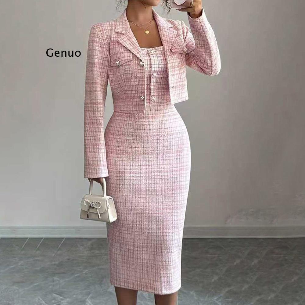 Tweed Two Piece Blazer Dress - 2026 신상 여성 우아한 트위드 투피스
