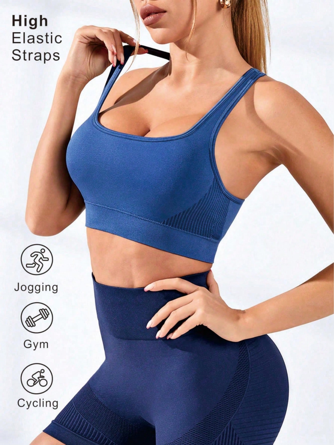 여성용 레이서백 스포츠 브라 심리스 리브드 요가 운동  - Seamless Ribbed Workout Tank Top 리뷰 및 가격