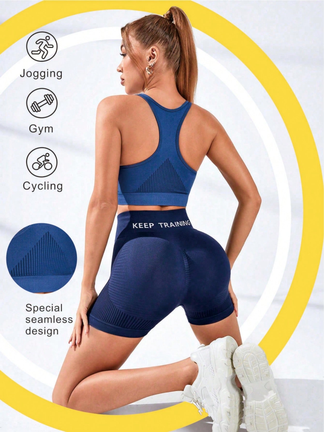 여성용 레이서백 스포츠 브라 심리스 리브드 요가 운동  - Seamless Ribbed Workout Tank Top 리뷰 및 가격