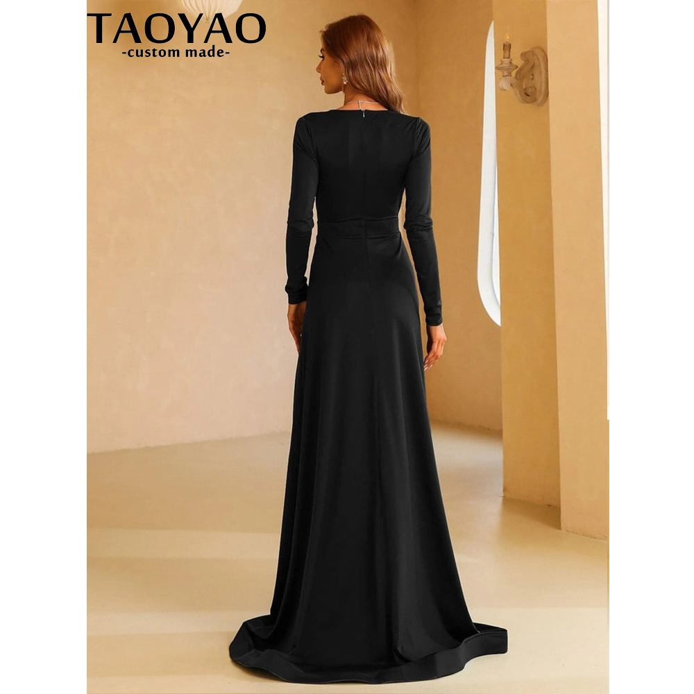 TaoYao 여성용 이브닝 드레스, 맞춤형 A 라인,  - Elegant Satin Evening Gown Split 리뷰 및 가격
