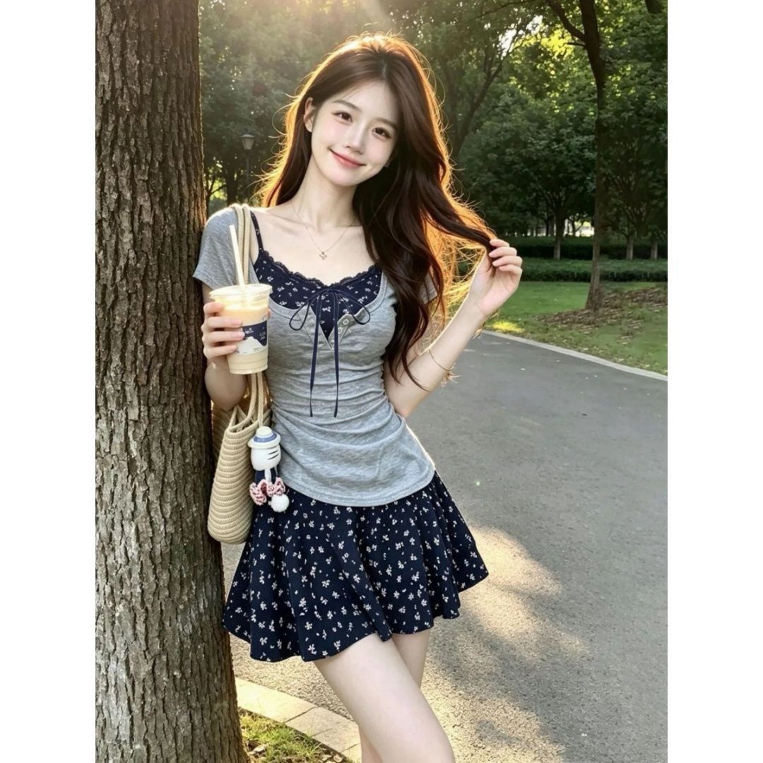 여성용 프랑스 우아한 슬림 레이스 미니 슬링 드레스 티 - Korean Style A Line Shirt Dress 리뷰 및 가격