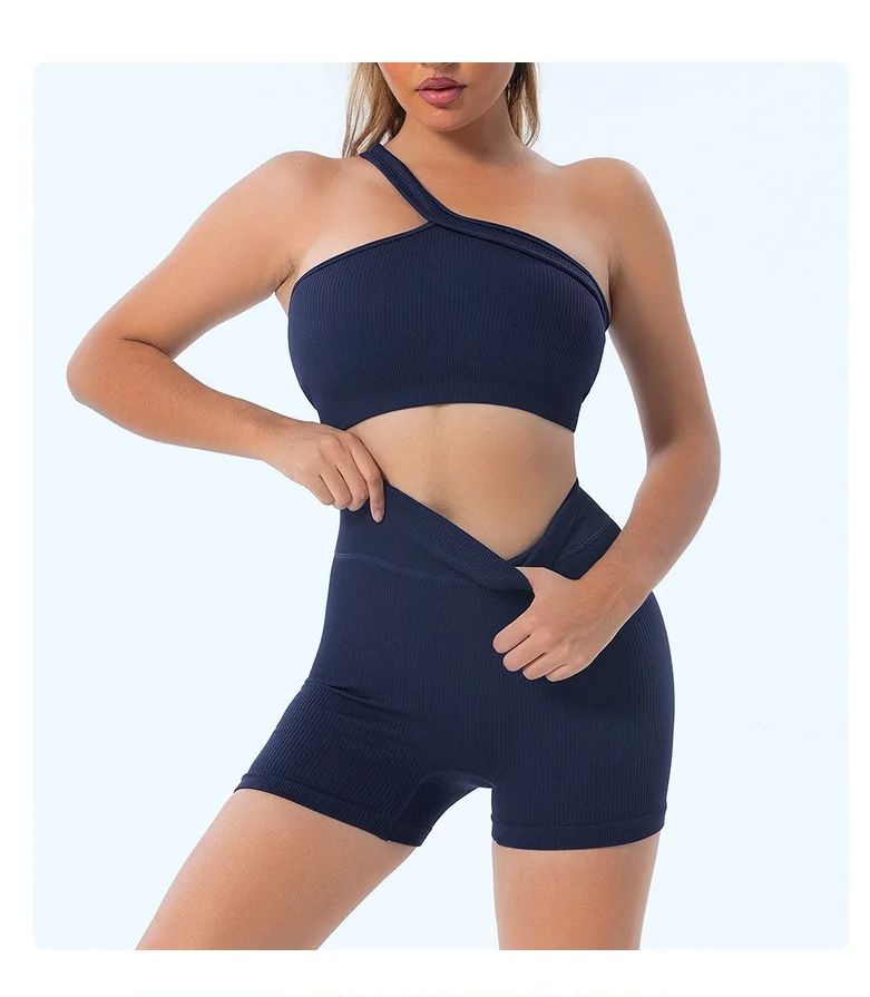 여성용 원숄더 리브드 스포츠 브라 섹시 비대칭 스트랩  - Seamless Ribbed Workout Tank Top 리뷰 및 가격