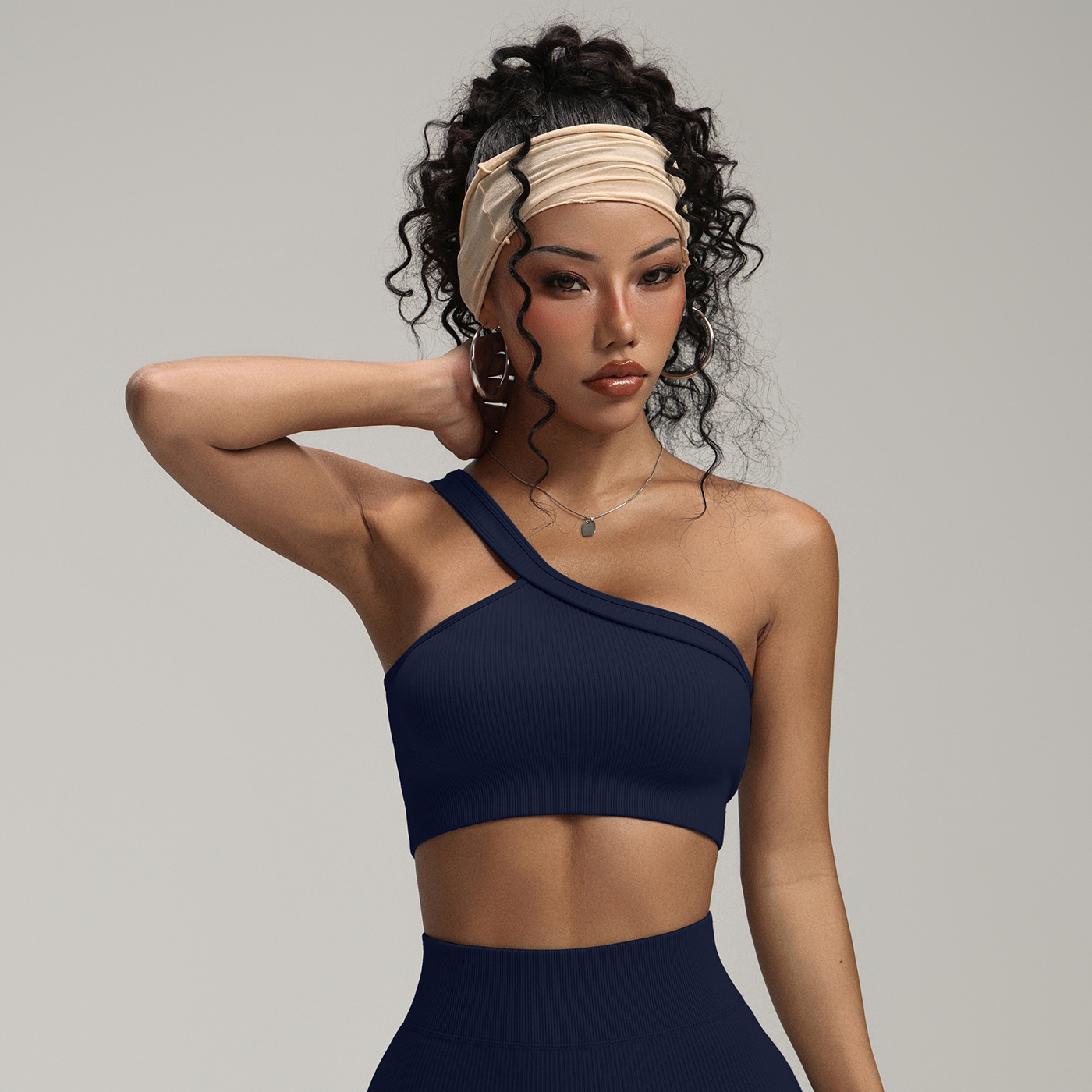 여성용 원숄더 리브드 스포츠 브라 섹시 비대칭 스트랩  - Seamless Ribbed Workout Tank Top 리뷰 및 가격