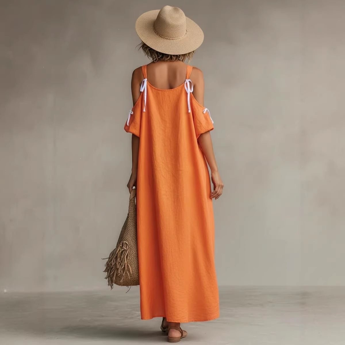 여름 여성 드레스 퍼프 슬리브 홀터넥 드레스 여성 여름 - Off Shoulder Puff Sleeve Sundress 리뷰 및 가격