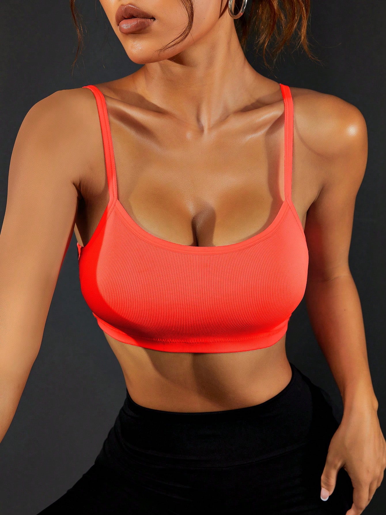 여성용 리브드 얇은 스트랩 스포츠 브라 U넥 심리스 요 - Seamless Ribbed Workout Tank Top 리뷰 및 가격