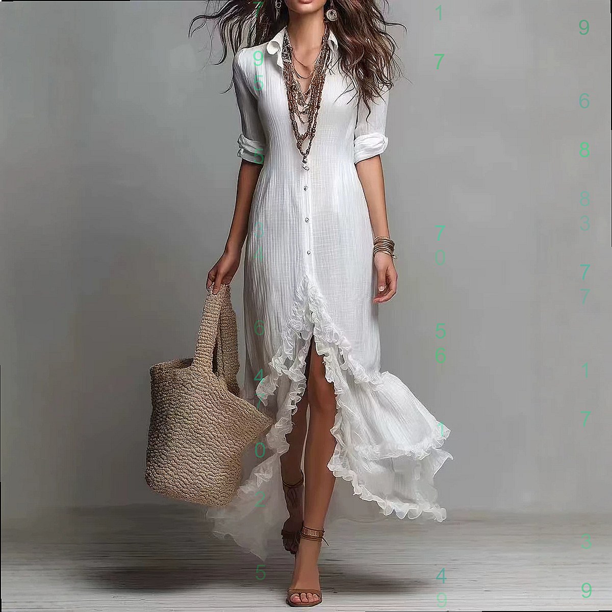 크로스백 코튼 린넨 드레스, 러플 밑단 루즈핏 셔츠 드 - Casual Loose Linen Shirt Dress 리뷰 및 가격
