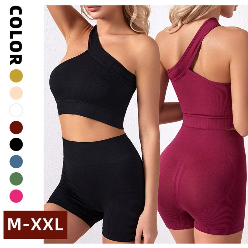 2피스 재사용 가능한 여성용 운동복 세트, 골지 하이웨 - Seamless Ribbed Workout Tank Top 리뷰 및 가격