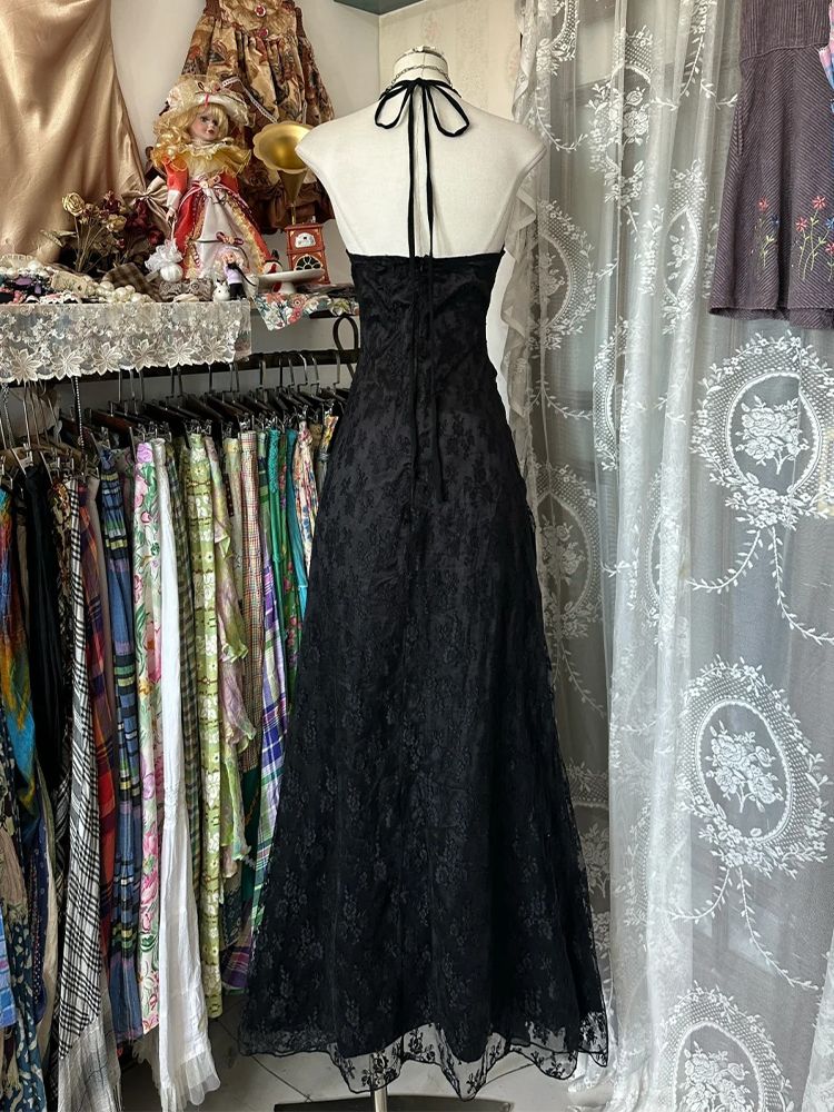 Y2k 빈티지 홀터 슬리브리스 드레스 솔리드 컬러 레이 - Y2K Backless Halter Mini Dress 리뷰 및 가격
