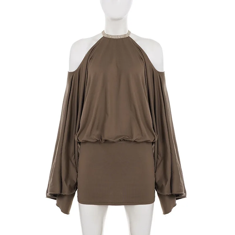 유럽계 미국인 핫 여성용 드레스 백리스 체인 나비 스팽 - Y2K Backless Halter Mini Dress 리뷰 및 가격