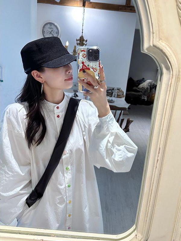 플러스 사이즈 여성용 긴팔 셔츠 드레스 싱글 버튼 하이 - Korean Style A Line Shirt Dress 리뷰 및 가격