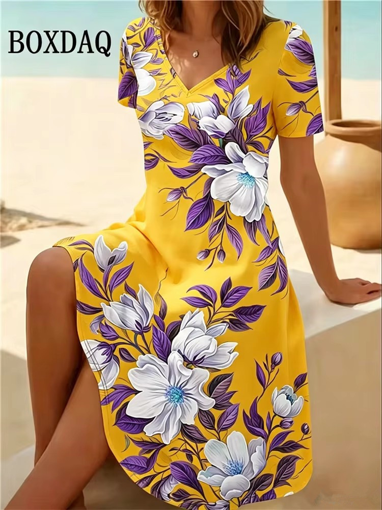 6XL 플러스 사이즈 여성 드레스 여름 해변 캐주얼 A - Boho Summer Beach Maxi Dress 리뷰 및 가격