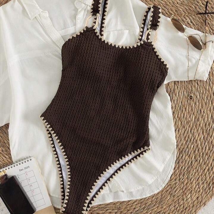 여성 수영복 수영복 민소매 솔리드 컬러 하이 웨이스트  - Swimwear 리뷰 및 가격