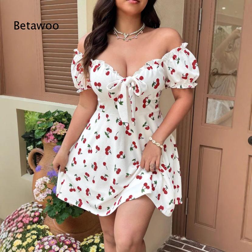 여성용 오프 숄더 꽃무늬 미니 드레스, 퍼프 슬리브 타 - Off Shoulder Puff Sleeve Sundress 리뷰 및 가격