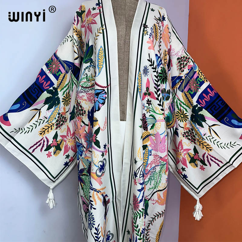 WINYI 기모노 긴팔 수영복 여성 2023 맥시 드레 - Boho Summer Beach Maxi Dress 리뷰 및 가격