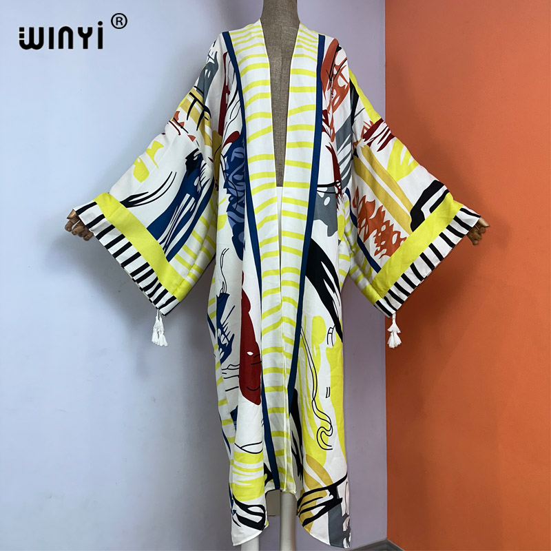 WINYI 기모노 긴팔 수영복 여성 2023 맥시 드레 - Boho Summer Beach Maxi Dress 리뷰 및 가격