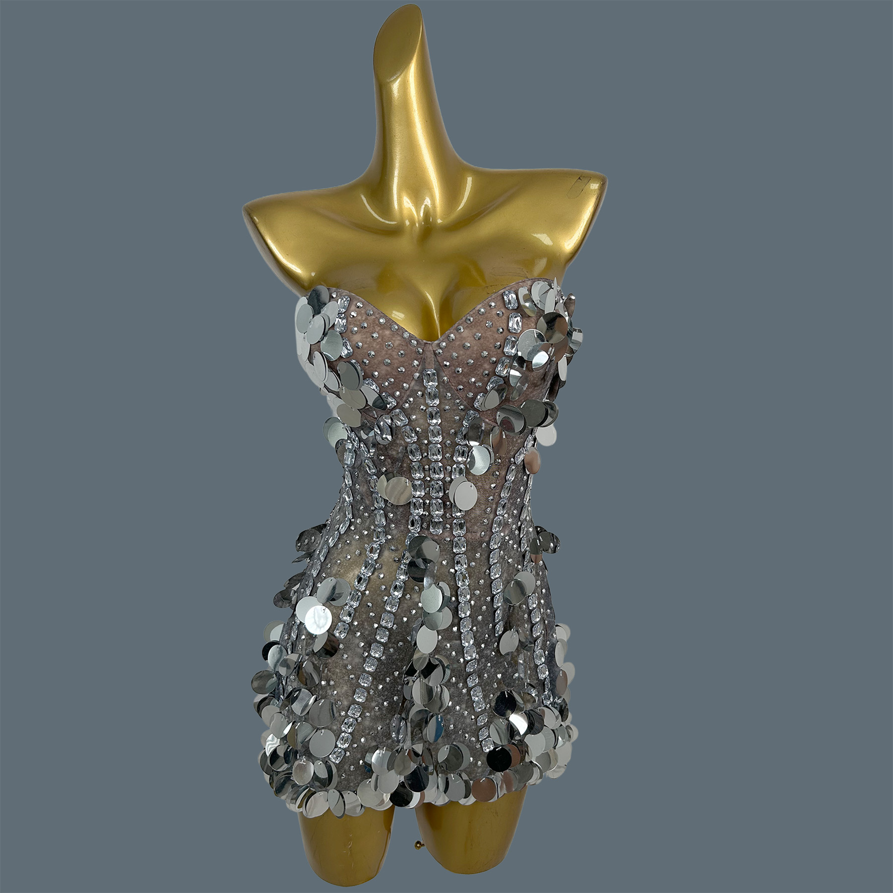 여성용 스트랩리스 반짝이는 라인스톤 스팽글 미니 드레스 - Sparkly Rhinestone Club Party Dress 리뷰 및 가격