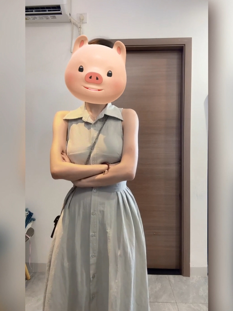 XZY 시크 캐주얼 칼라 민소매 셔츠 드레스 여성 여름 - Korean Style A Line Shirt Dress 리뷰 및 가격