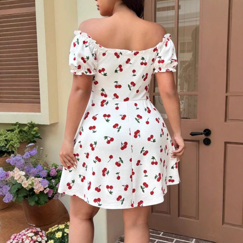 여름 여성 드레스 꽃무늬 프린트 오프 숄더 드레스 여성 - Off Shoulder Puff Sleeve Sundress 리뷰 및 가격