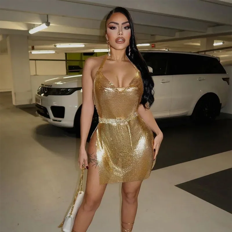 Gilding 미니 클럽 파티 드레스 여성 섹시한 Dr - Y2K Backless Halter Mini Dress 리뷰 및 가격