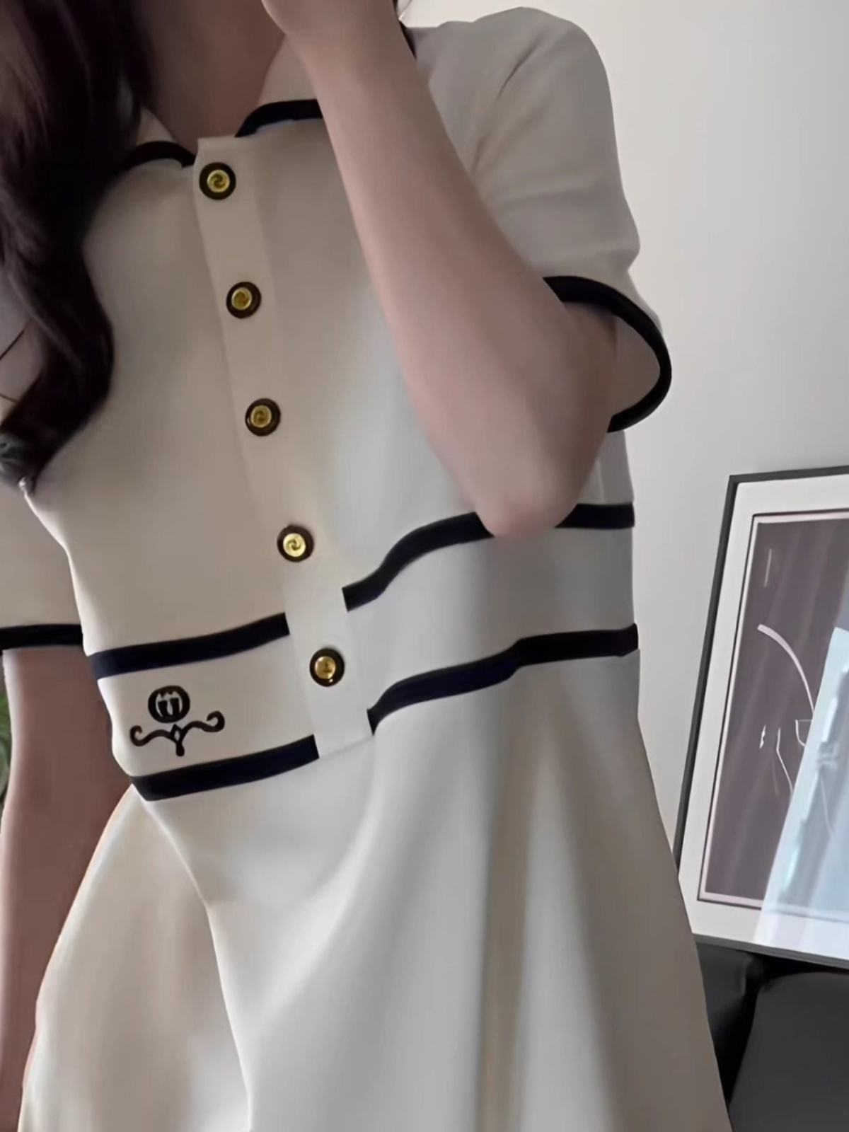 플러스 사이즈 칼라 반팔 드레스 여성용 팻 MM 여름  - Korean Style A Line Shirt Dress 리뷰 및 가격