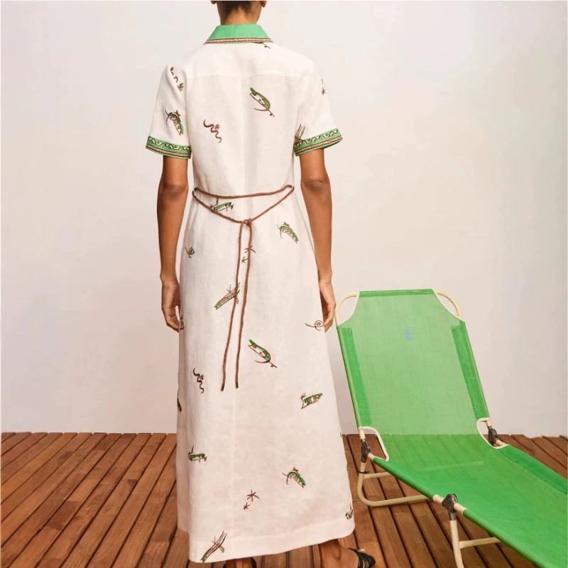 2026년 가을 신상 여성용 린넨 플로럴 프린트 맥시  - Casual Loose Linen Shirt Dress 리뷰 및 가격