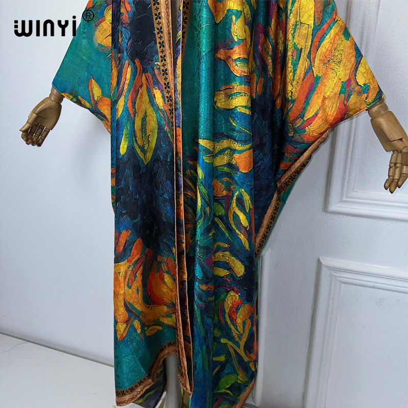 WINYI 하이 퀄리티 보호 프린트 오픈 코트, 비치  - Boho Summer Beach Maxi Dress 리뷰 및 가격